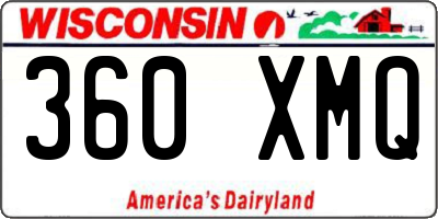 WI license plate 360XMQ