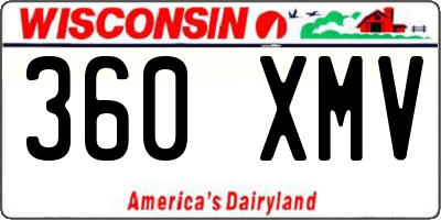 WI license plate 360XMV