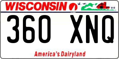 WI license plate 360XNQ