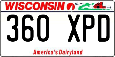 WI license plate 360XPD