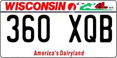 WI license plate 360XQB