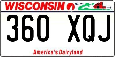 WI license plate 360XQJ