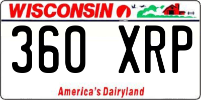 WI license plate 360XRP