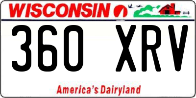 WI license plate 360XRV