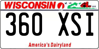 WI license plate 360XSI