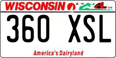 WI license plate 360XSL