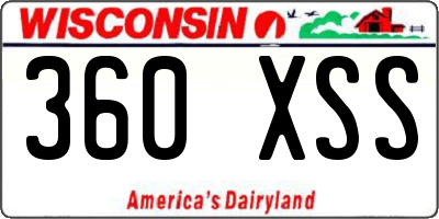 WI license plate 360XSS