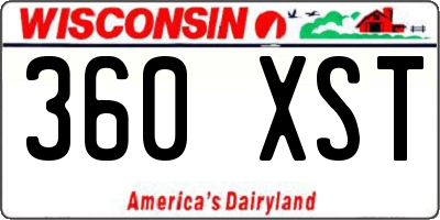 WI license plate 360XST