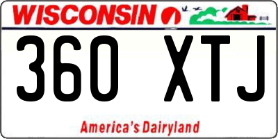 WI license plate 360XTJ