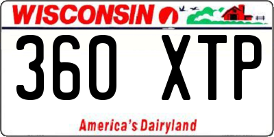 WI license plate 360XTP