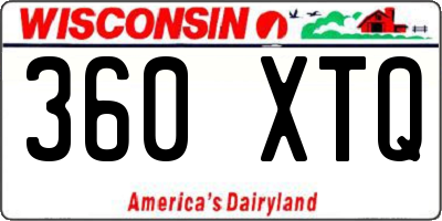 WI license plate 360XTQ