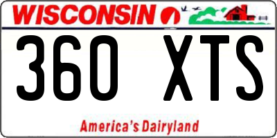 WI license plate 360XTS