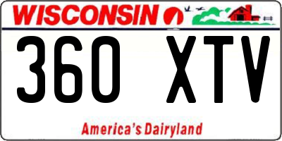 WI license plate 360XTV