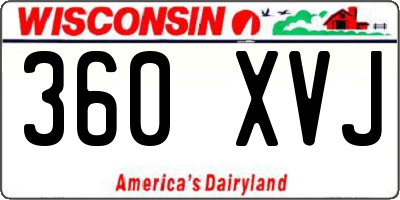 WI license plate 360XVJ