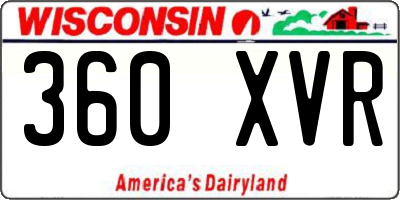 WI license plate 360XVR
