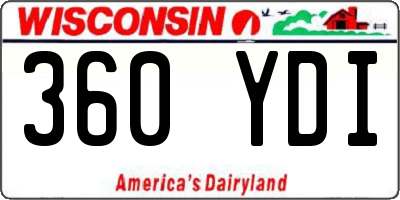 WI license plate 360YDI