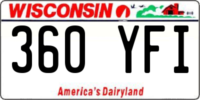 WI license plate 360YFI