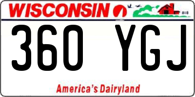 WI license plate 360YGJ