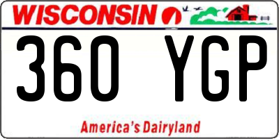 WI license plate 360YGP