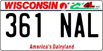 WI license plate 361NAL