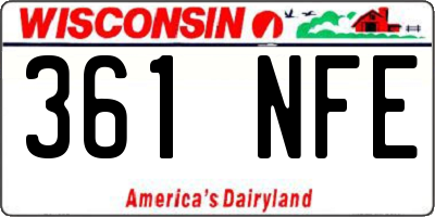 WI license plate 361NFE