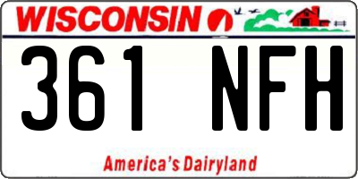 WI license plate 361NFH