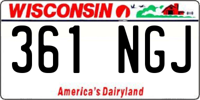 WI license plate 361NGJ