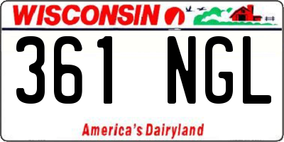 WI license plate 361NGL
