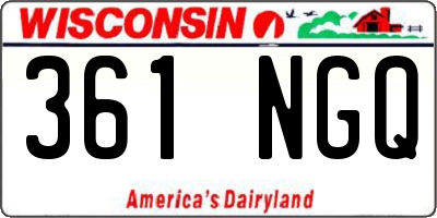 WI license plate 361NGQ