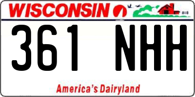 WI license plate 361NHH