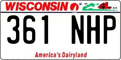 WI license plate 361NHP