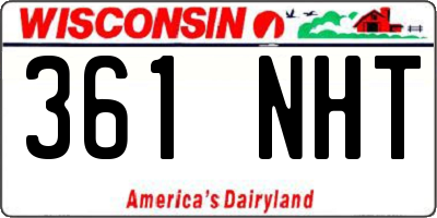 WI license plate 361NHT