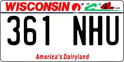 WI license plate 361NHU