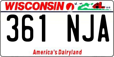 WI license plate 361NJA