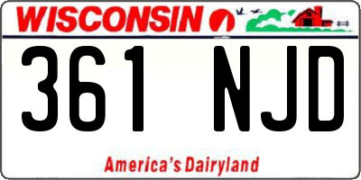 WI license plate 361NJD