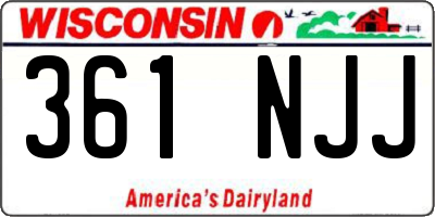 WI license plate 361NJJ