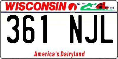 WI license plate 361NJL