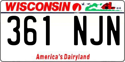 WI license plate 361NJN