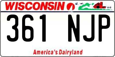 WI license plate 361NJP