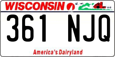 WI license plate 361NJQ
