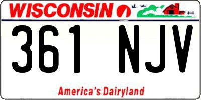 WI license plate 361NJV