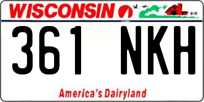 WI license plate 361NKH