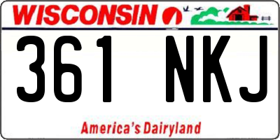 WI license plate 361NKJ