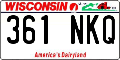 WI license plate 361NKQ