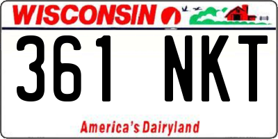 WI license plate 361NKT