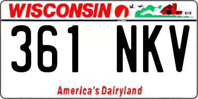 WI license plate 361NKV