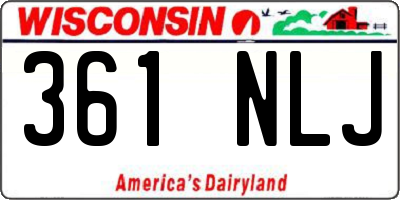 WI license plate 361NLJ