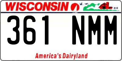 WI license plate 361NMM