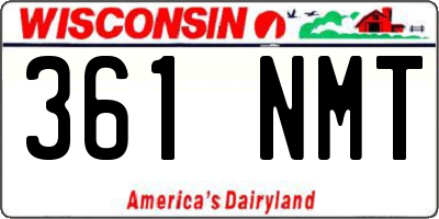 WI license plate 361NMT