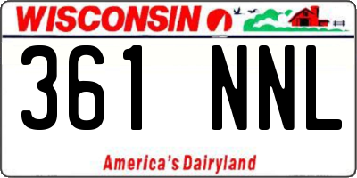 WI license plate 361NNL